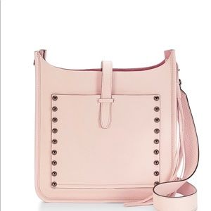 Rebecca minkoff "feed bag" blush pink color